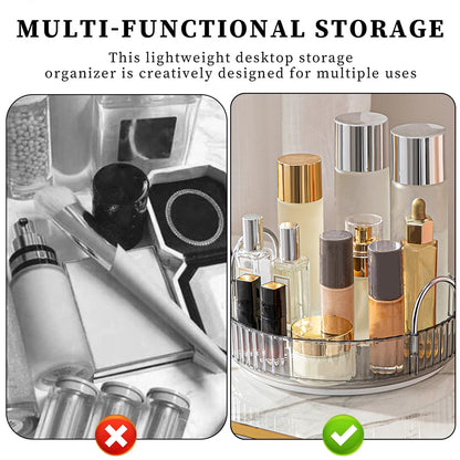 360 Rotating Makeup Organizer Large Capacity Multi-Layer Cosmetic Organizer Transparent for Living Room/Dressing Table/Bathroom