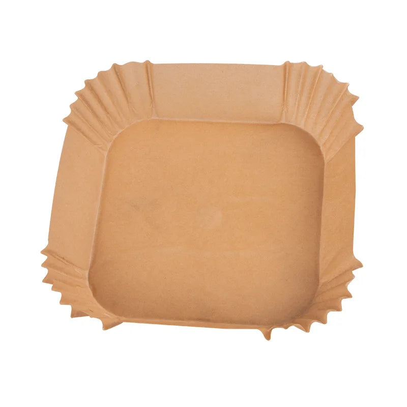 50pcs Air Fryer Special Paper Food Silicon Oil Paper Round Bracket High Temperature Absorbent Paper Baking Accessories