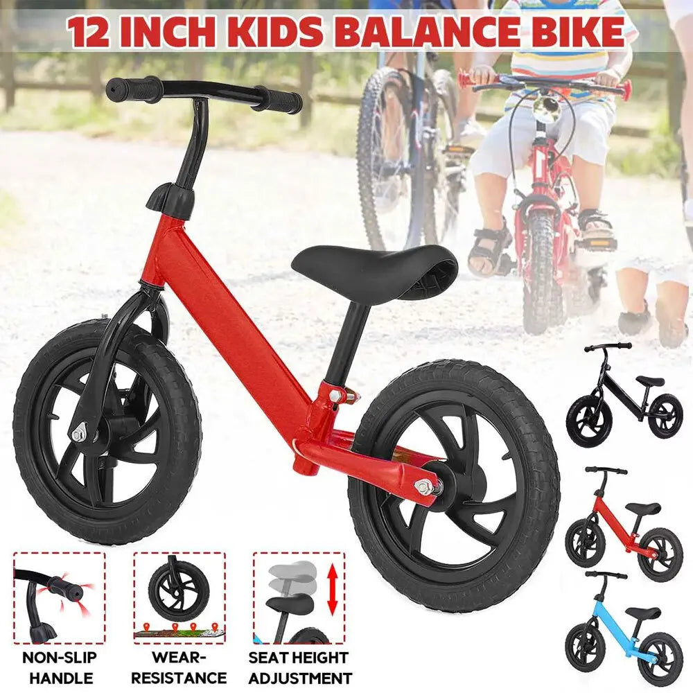 12" Wheel Outdoor Kids Balance Bike Toys Without Foot Pedal Baby Sports Training Walker Bicycle Foam Wheel Best Gift