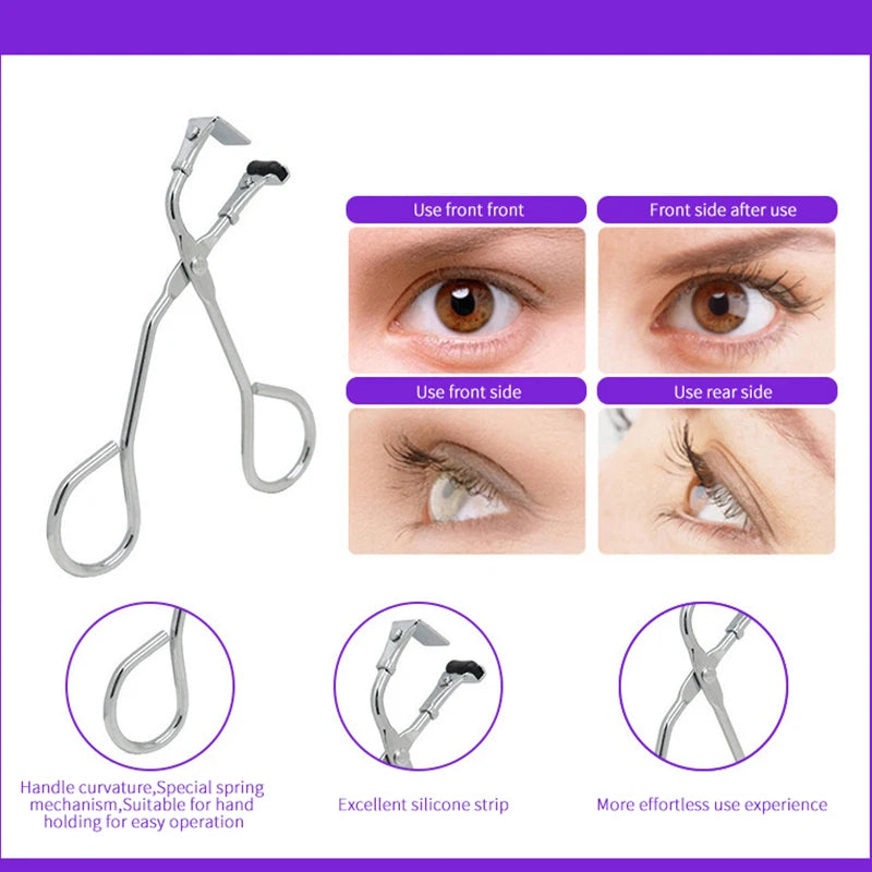 Portable Mini Partial Eyelash Curler Nature Curl Eyelash Extension Volume Tweezers Stainless Steel Beauty Makeup Eyelash Curler