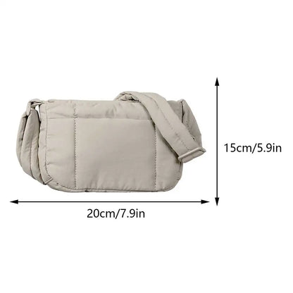 Women Fashion Sling Bag Adjustable Strap Padded Casual Satchel Bag Solid Color Simple Commuting Bag Messenger Bag