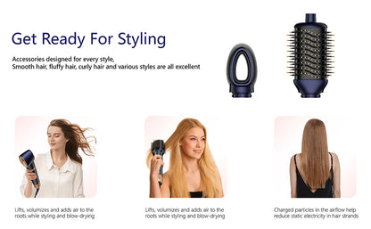 Professional Hair Curler 6-in-1 Auto-Wrap Curlers Styler Curling Rollers & Hair Dryer & Electric Hair Brush