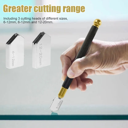 Professional Glass Cutter Tool For Thick Glass6-22mm Carbide Tip Cutting Head Tile Cutter Glass Cutter For Ceramic Mirror Mosaic