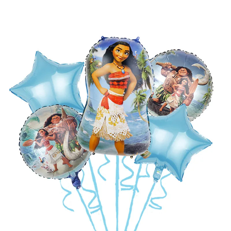 New Disney Moana Birthday Decoration Tableware Balloons Cups Plates Set Banner Vaiana Moana Theme Birthday Party Deco Supplies