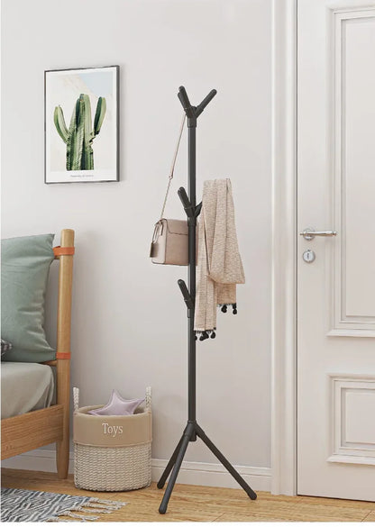 2025 Flash SaleStanding Coat Rack Hook Household Clothes Hanger Floor Standing Bedroom Clothing Storage Rack Save Space Clothing