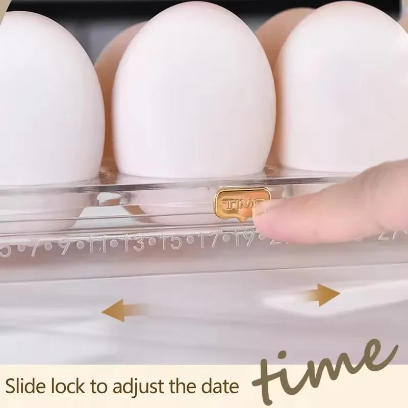 30 Grids Egg Refrigerator  Box Reversible Carton  Kitchen Tray Multi-layer Rack Organizer Timing Holder Container Bin