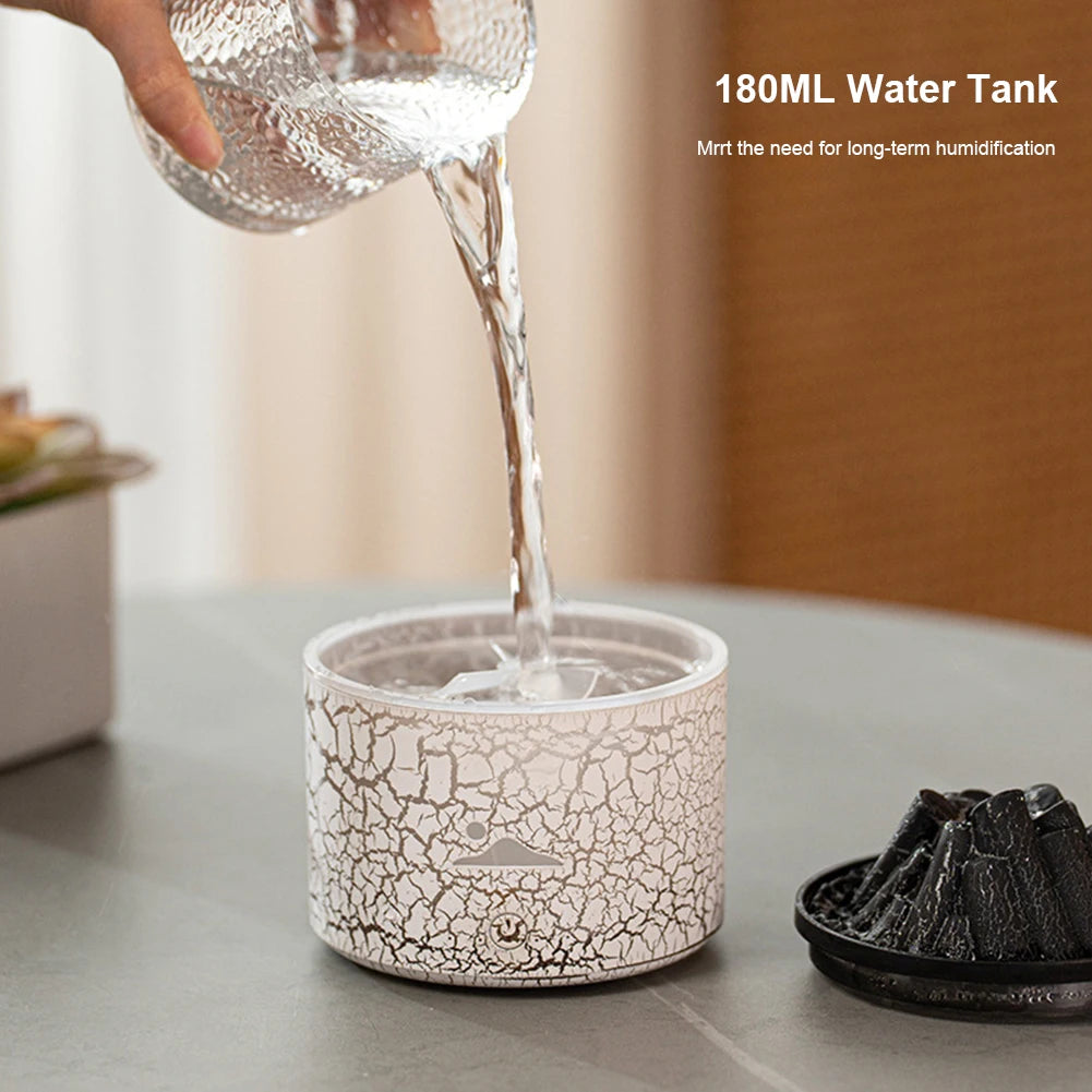 180ml Cool Mist Humidifier Multifunctional Volcano Air Humidifier Fragrance Oil Diffuser Jellyfish Mist for Bedroom Office Yoga