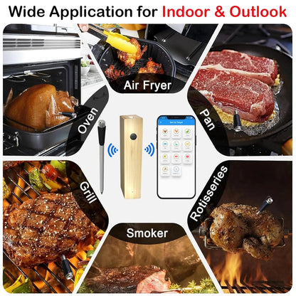 Newest Wireless Meat Food Thermometer Kitchen Cooking Tool Oven Grill BBQ Steak Bluetooth Temperature Meter Barbecue Accessories