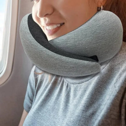 Travel Neck Pillow Car Neck Memory Foam Pillow U-Shaped Portable Auto Headrest Pillow Adjustable Traveling Sleeping Neck Pillow