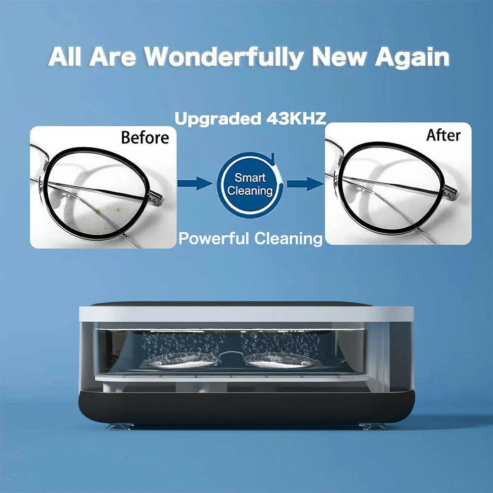 Xiaomi Ultrasonic Cleaning Machine 45000Hz High Frequency Vibration USB Charging Battery 360°Jewelry Glasses Watch Ring Cleaner