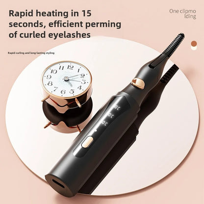 Electric Heated Eyelash Curler Long Lasting Hold Eyelash Curling Device False Eyelashes Clip Comb Women Makeup Beauty Tools