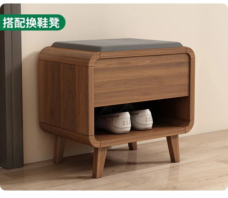 Wooden Entrance Shoe Cabinet Large Capacity Household Cabinet Balcony Foyer Cabinet IndoorZapateros Home Furniture