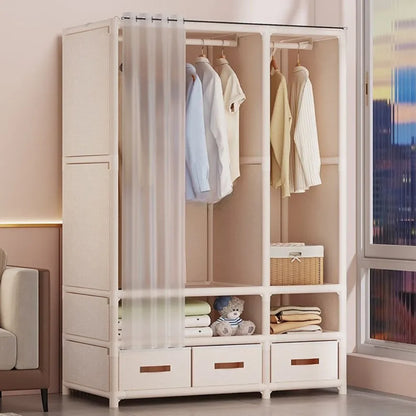 Simple Floor-Standing Wardrobes Home Large Capacity Durable Clothes Cabinet Dustproof And Economical Wardrobe Bedroom Furniture