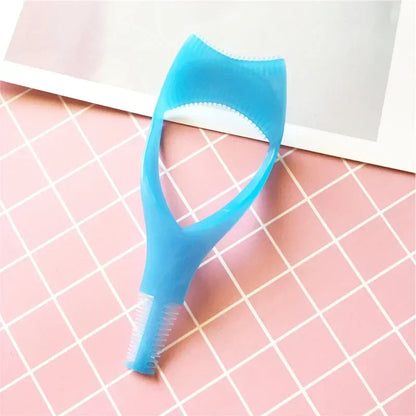 3 In 1 Eyelash Tools Makeup Mascara Shield Guard Curler Applicator Comb Guide Card Makeup Tool  3 Colors Beauty Cosmetic Tool