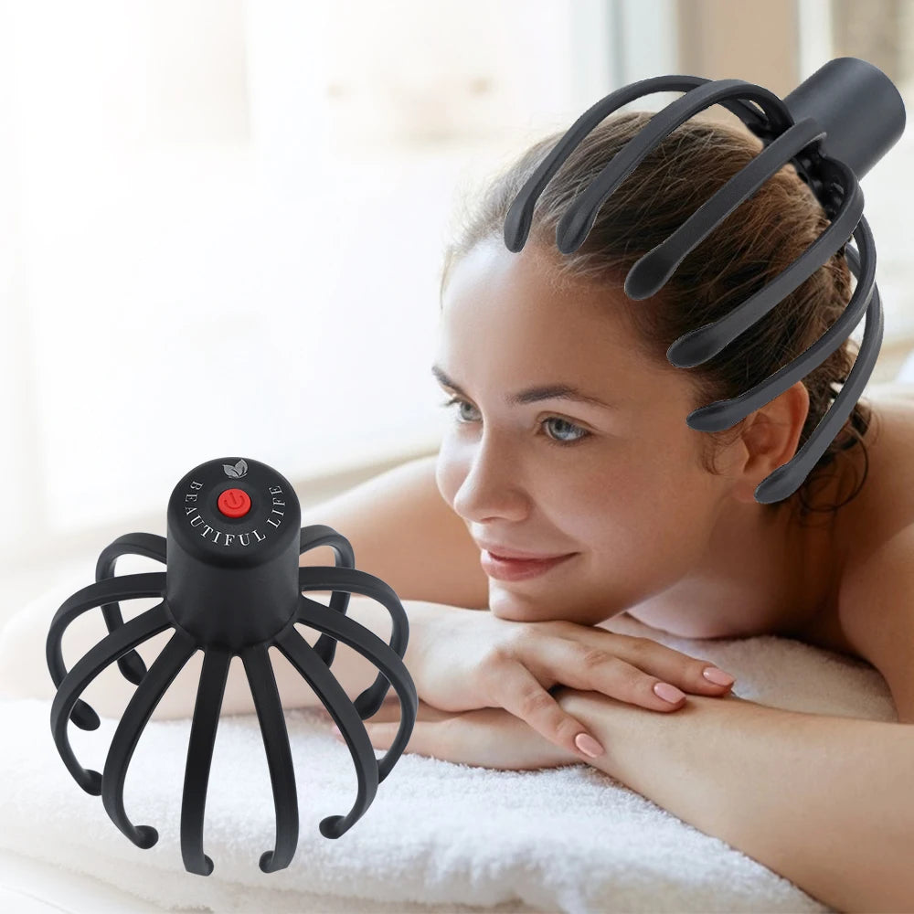 Electric Octopus Claw Scalp Massager Anti-stress Relief Headache Stimulation Vibration Head Massager Scratcher