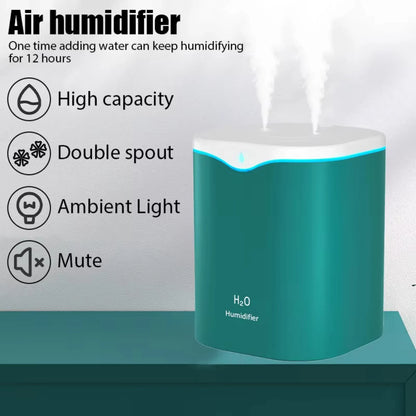 2000ML USB Air Humidifier Double Spray Port Essential Oil Aromatherapy Humificador Cool Mist Maker Fogger Purify   Office Smell