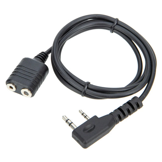 1m Microphone Extension Cable 2-Pin K Type Walkie Talkie Extension Core Replacement Ham Radio Accessory for Baofeng UV-5R 888S