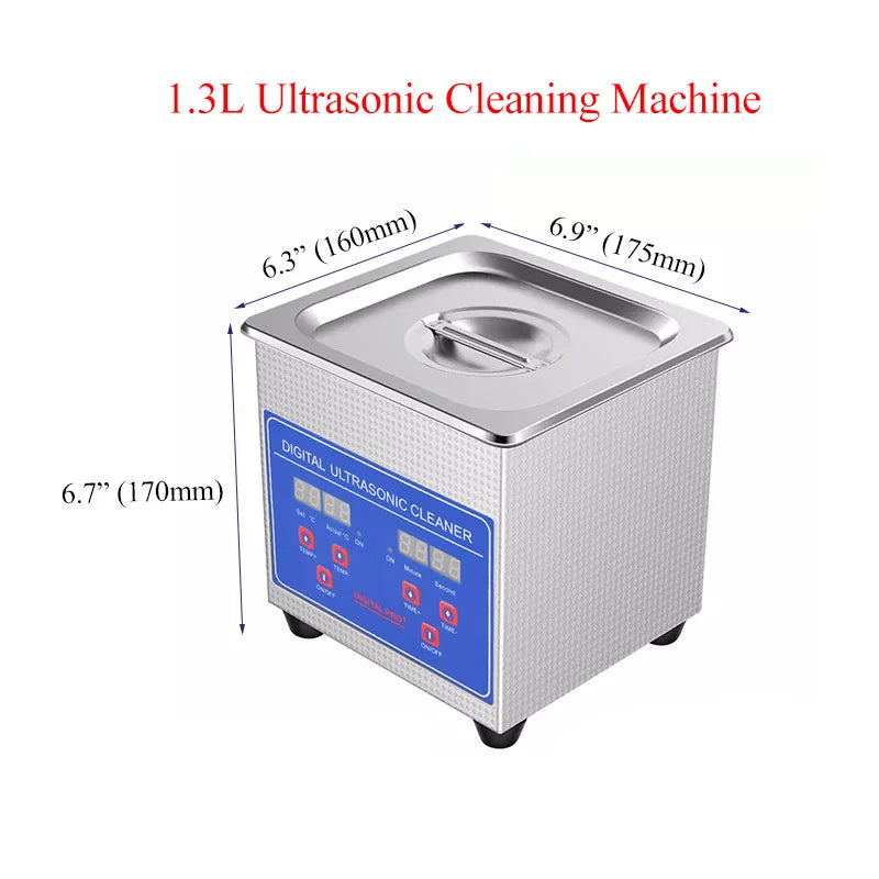 0.8L 1.3L Digital Ultra sonic Cleaning Machine Home Watch Ultrasound Cleaner Bath Toys Washer for Jewelry Rings Dental Glasses