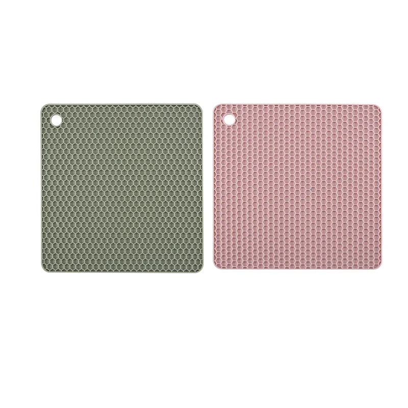 2/4 PCS Multifunction Heat Resistant Silicone Mat Drink Cup Coasters Nonslip Pads Pot Holder Table Placemat Kitchen Accessories