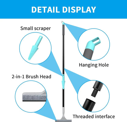 Window Cleaner Telescopic Squeegee,Floor Squeegee Telescopic Foam Shower Wiper for Wet Room