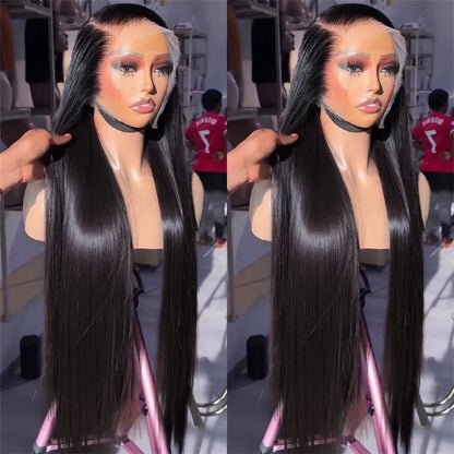 36 38 Inch Straight 13x6 Lace Front Wigs Human Hair 13x4 Lace Front Wigs Pre Plucked with Baby Hair 180% Density For Black Women