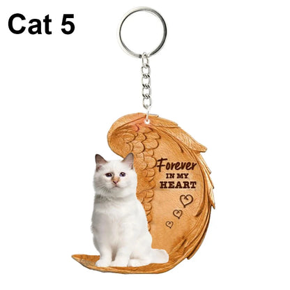 1 Piece 23 Style Dog Forever In My Heart  Angel Pendant Bag Key Chains Car Keychain Keyring  Pet Jewelry Gift For Women Girls