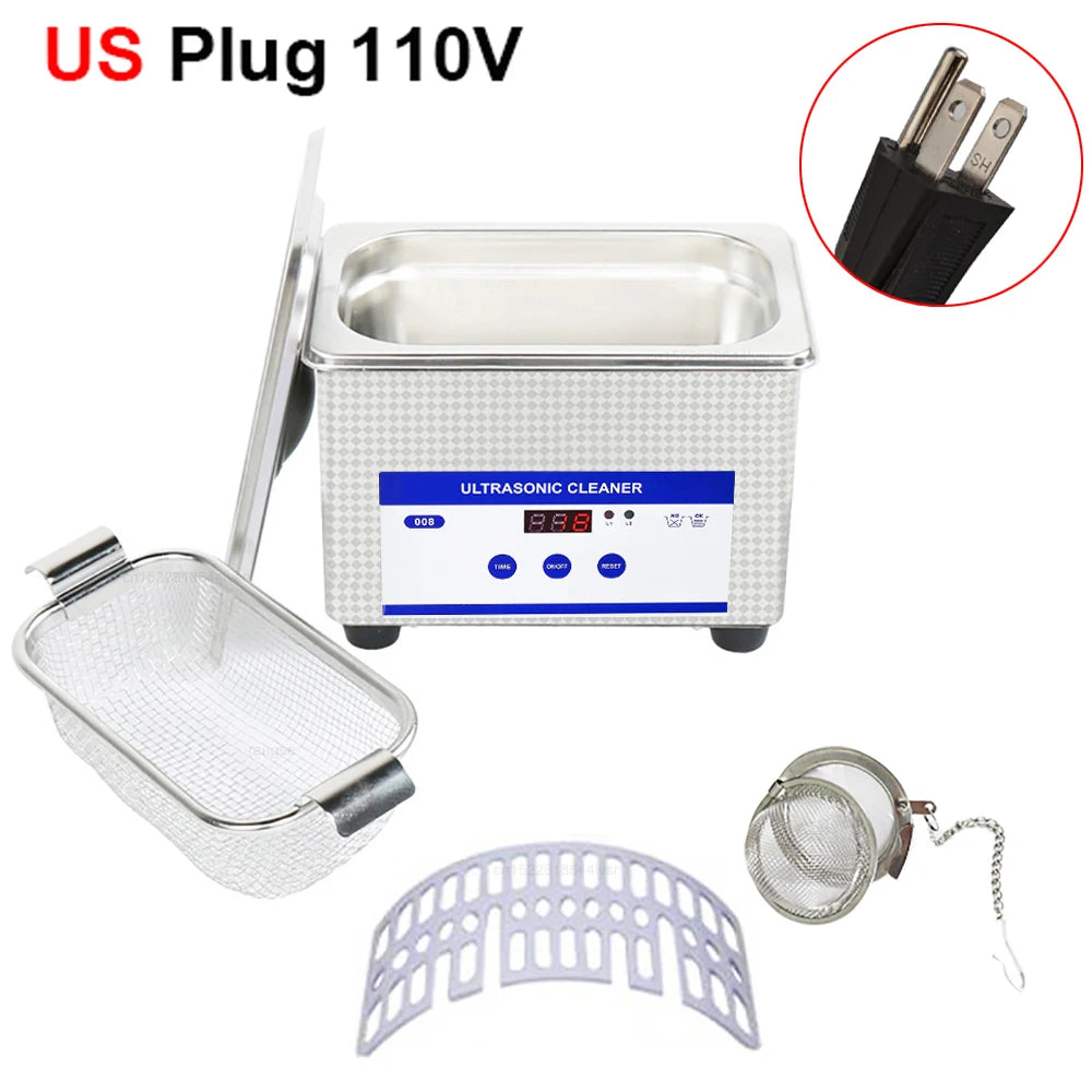 Ultrasonic Cleaner Ultrasound Glasses Jewelry Cleaner 40KHZ High Frequency Ultrasonic Washing Bath for Glasses Jewelry Cleaning