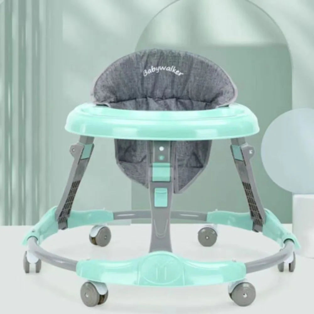 6-18 Months Stroller Adjustable Baby Walker Folding Feeding Tray Music Lights UK