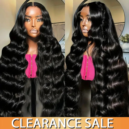 30 Inch Body Wave 13x6 Transparent Lace Frontal Wig Human Hair Brazilian 180% Density Remy 4x4 Lace Closure 13x4 Lace Front Wigs