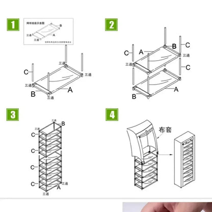 Simple shoe rack multi-layer space-saving and economical household dustproof storage shoe cabinet dormitory door simple cabinet