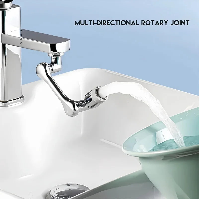 1080° Universal Rotation Faucet Extender Sprayer Head Two-mode Multi-function Faucet Robotic Arm Kitchen Bathroom Accessories