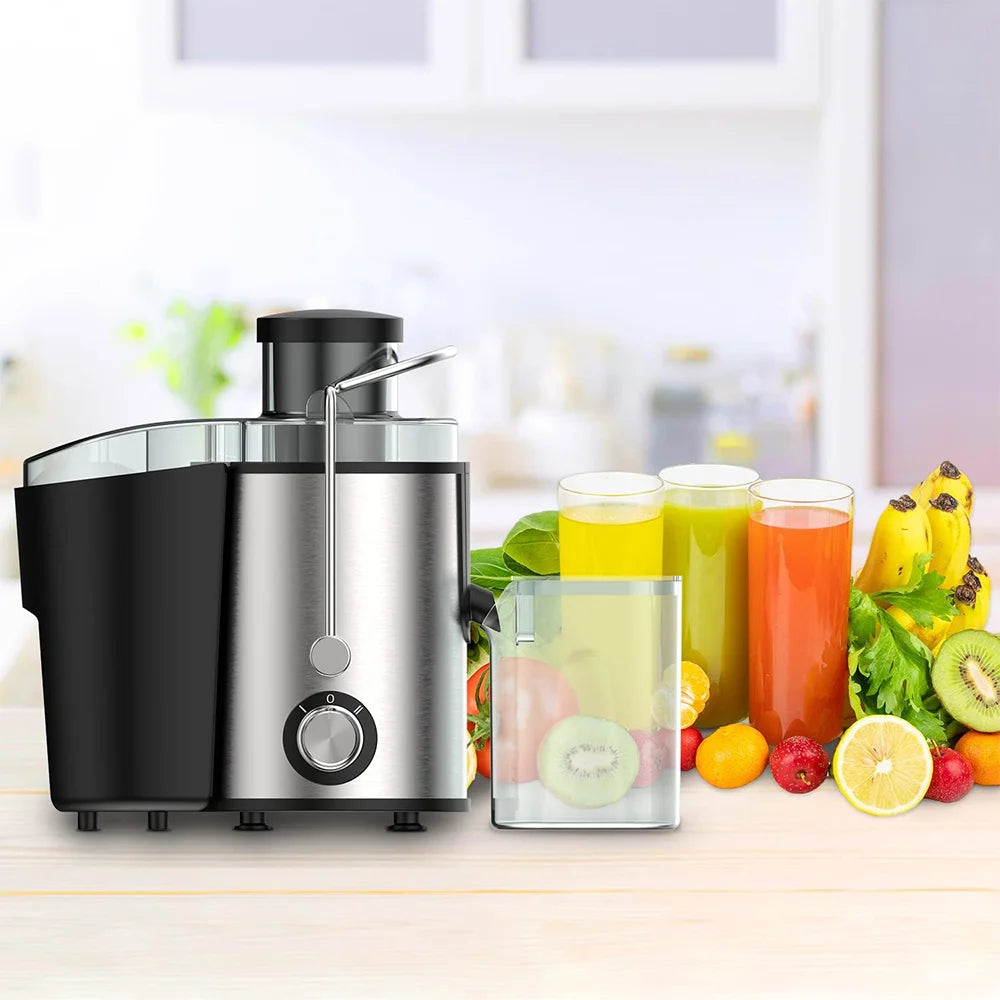 [UK Stock] Juice Extractor Centrifugal Juicer Machines Whole Fruit and Vegetable, 5cm Wide Mouth Juicer Extractor with 2 Speed