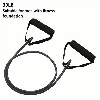 1pc 5 Levels Resistance Bands (suitable Beginner) With Handles Yoga Pull Rope Elastic Fitness Exercise Tube Band For Home Workou