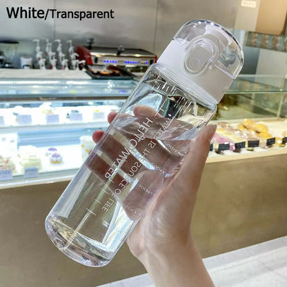 Sports Transparent Water Bottle 780ml Portable Gym Travel Clear Leakproof Drinking Bottle Frosted Bottle