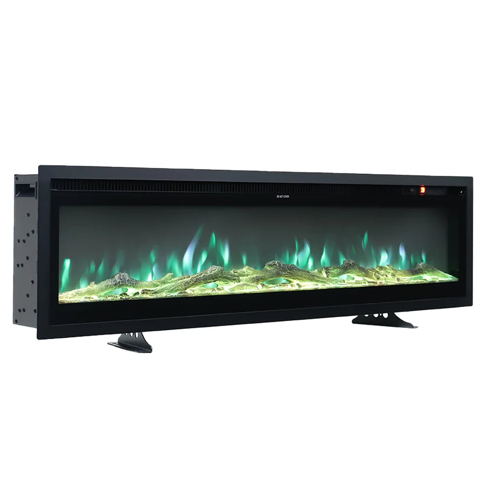 KOMORE 3 in 1 Electric Fireplace with Remote 12 Flame Colours 1500W, Automatic Safety Shutoff, 40&50&60 Inch