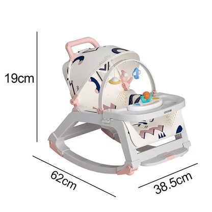 2024 Baby Bouncer Rocker Walker Portable Swing Musical Cradle Soothing Seat Girl