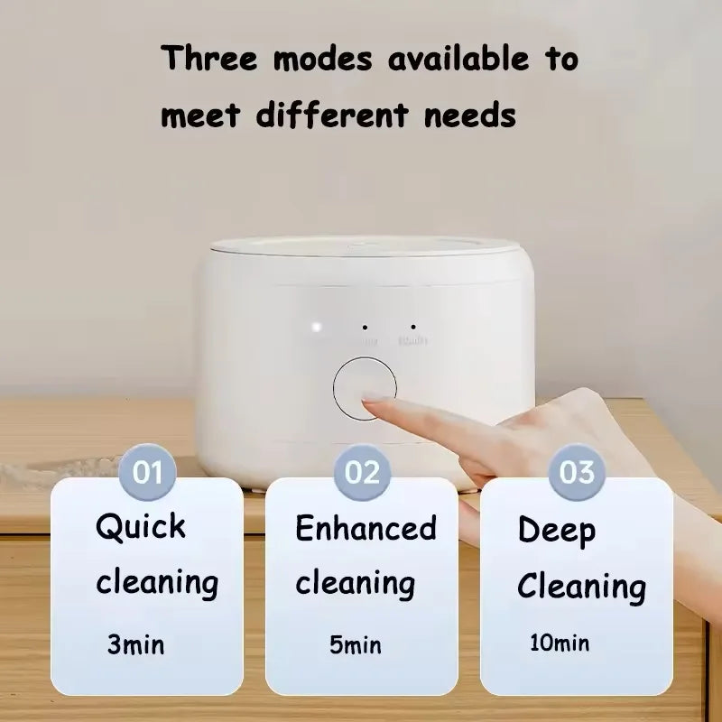 Xiaomi MIJIA Multi-function Ultrasonic Braces Cleaning Machine High Frequency Jewelry Invisible Retainer Denture Cleaner Machine