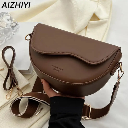 PU Leather Saddle Armpit Bags for Women 2023 Brand Shoulder Crossbody Bag Ladies Vintage Underarm Handbags Purse Bag Bolsa