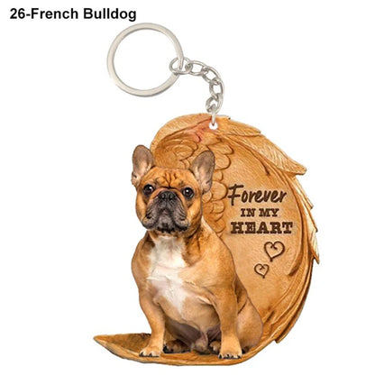 39 Style Cut Dog Forever In My Heart Angel Pendant Bag Keychain Car Key Chain Keyring Pet Jewelry Best Friends Gifts Accessories