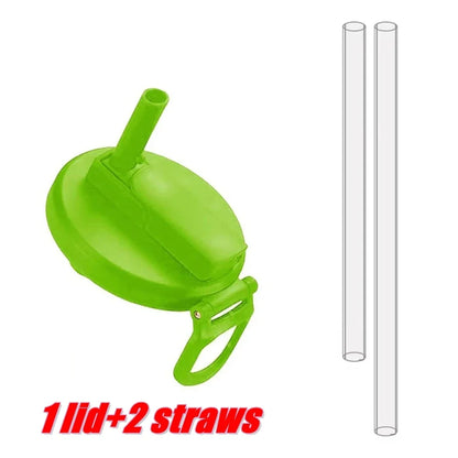 1pcs Silicone Lid Cover With 2 Straws Reusable Soda Can Lid Portable Canned Beverages Juice Beer Straw Cap For Home Picnic