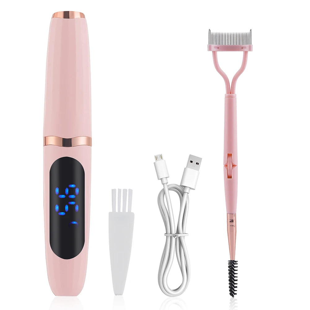 Electric Eyelash Curler Long-lasting Curling Perm Heating Eyelash Curling Brush Ironing Eyelash Comb Eyelash Styling Makeup Tool