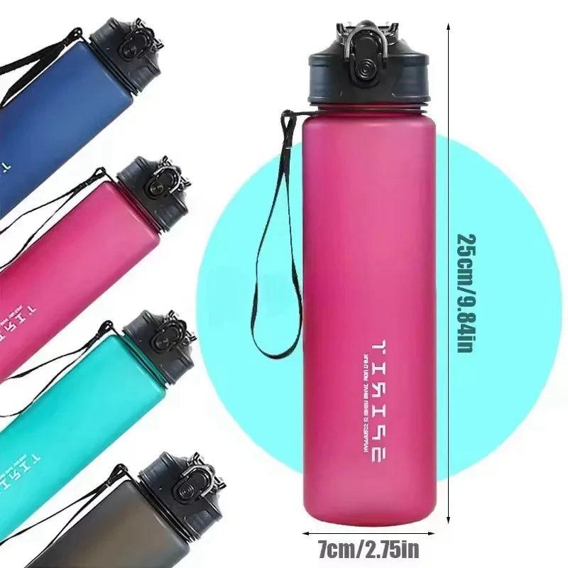 750ML Portable Water Bottle Motivational Sports Water bottle with Time Marker Leak-proof Cup for Outdoor Sport Fitness BPA Free