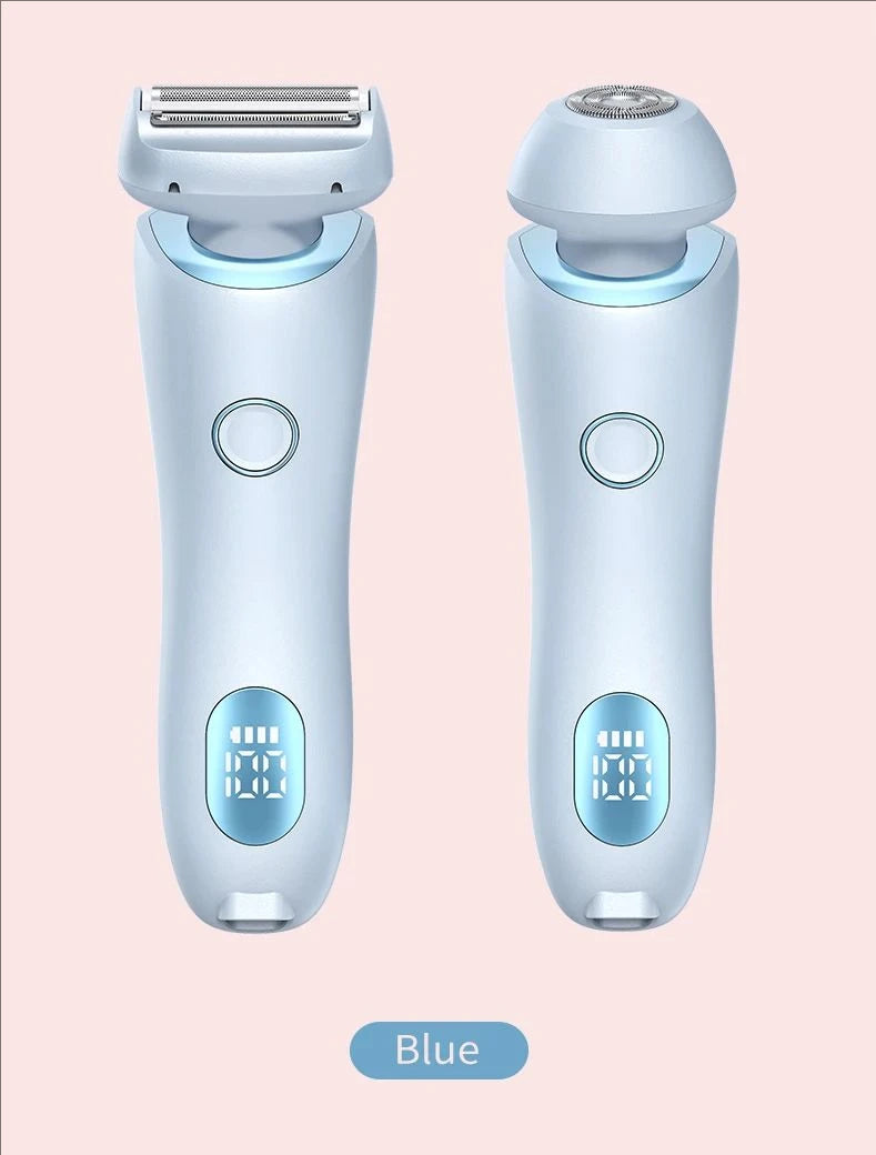 2-in-1 multi-purpose electric hair remover, portable body hair shaver for armpits, legs, bikini area, and private parts hairmer