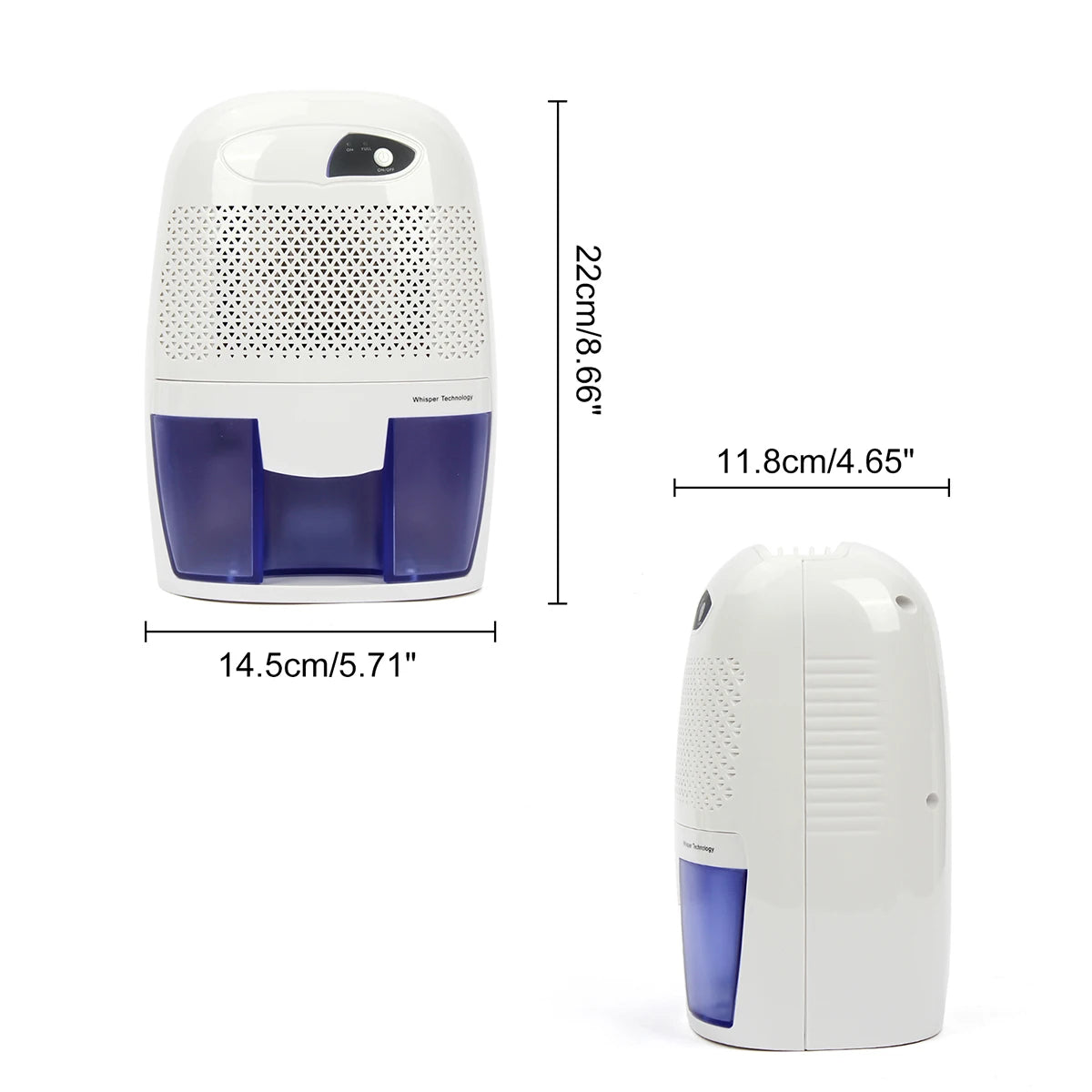 Portable Electric Dehumidifier Air Purifier with 500ML Water Tank Mute Moisture Absorbers Air Dryer For Home Room Office Kitchen