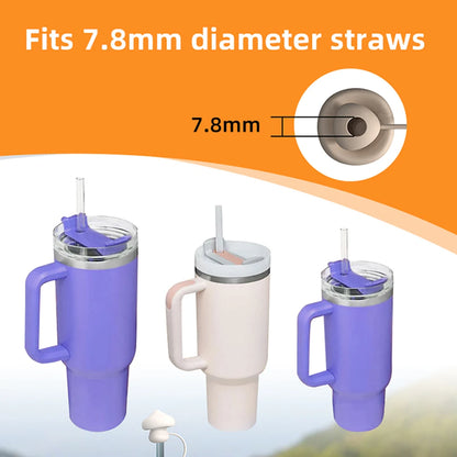 1Set Silicone Spill Proof Compatible for Stanley Cup 8mm Straw 40oz/ 30oz Tumbler Water Cup Anti Leakage Accessories Stopper Set