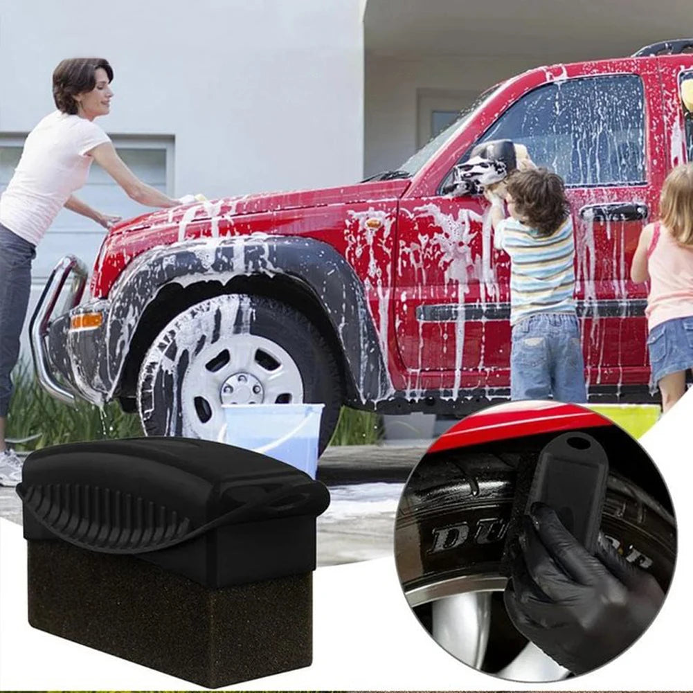 1-5Pc Washing Tire Contour Dressing Applicator Pad Washing Tire Tyre Wheel Rim Wheel Contour Detailing Dressing Shine Pad Sponge