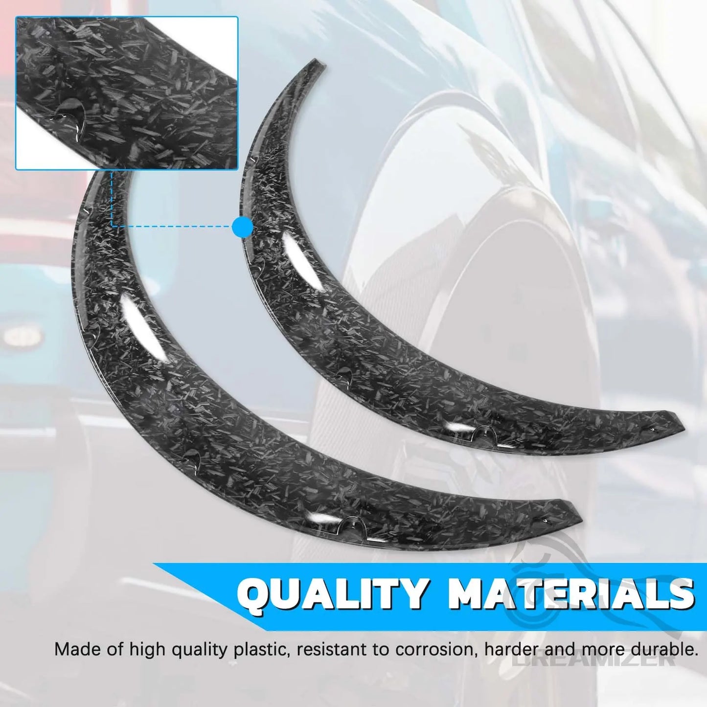 4PCS Universal Car Wide for Fender Flares Wheel Arches Extension Mud Mudguards Extra Wide Body Wheel Arches