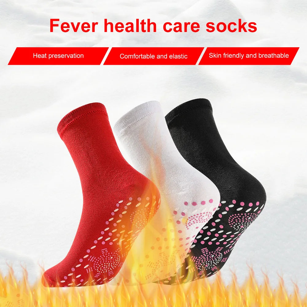 1 pair Self Heating Socks Tourmaline Magnetic Socks Health Care Therapy Socks Men Women Foot Massager Winter Warm Socks