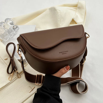 Women Saddle Armpit Bag Versatile Satchel Hobo Bag Casual Crossbody Sling Bag Leather Shoulder Bag Fall Winter Purse