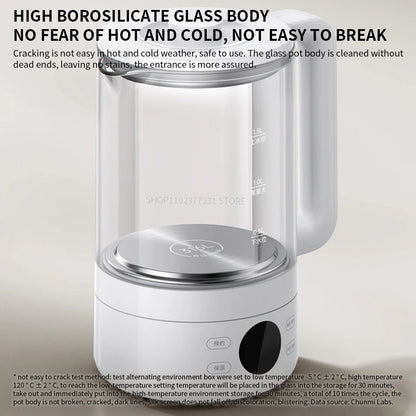 New Xiaomi Mijia Multifunctional Health Kettle S1 1.5L 1000W High Borosilicate Glass Body 316L Stainless Steel Heating Plate